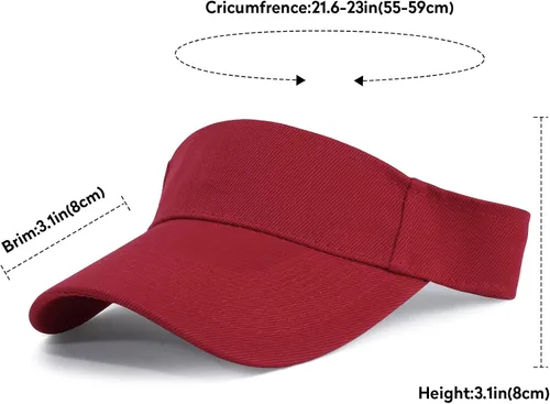 Vista 2 de Sport Sun Visor Hats Adjustable Empty Top Baseball Cap Cotton Ball Caps for Women and Men