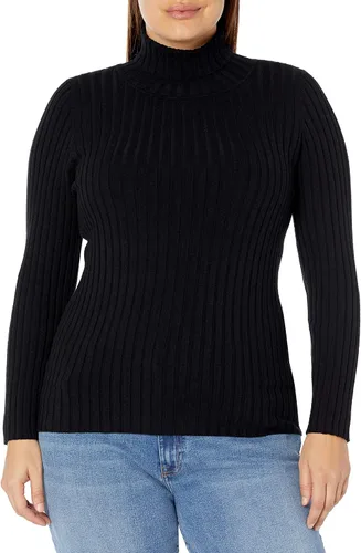 Vista 5 de The Drop Amy - Suéter acanalado de cuello alto ajustado para mujer