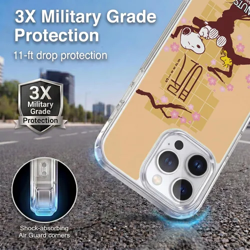 Vista 76 de Carcasa de gel para iPhone 7 Plus/iPhone 8 Plus, diseño de Snoopy Oriental de Peanuts, Badges