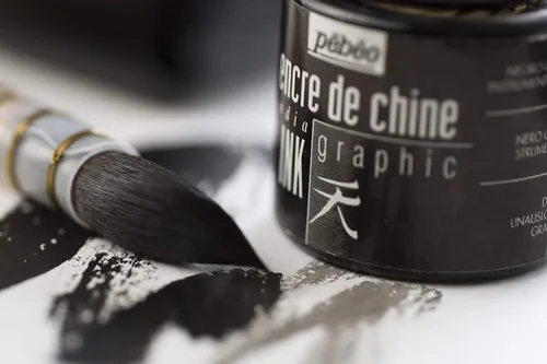 Vista 5 de Pebeo Graphic India - Tinta (1.5 fl oz), color negro