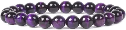Vista 13 de Justinstones Gem - Pulsera elástica de cuentas redondas de 8 mm de gemas semipreciosas, unisex, de 7 pulgadas AA Thulite