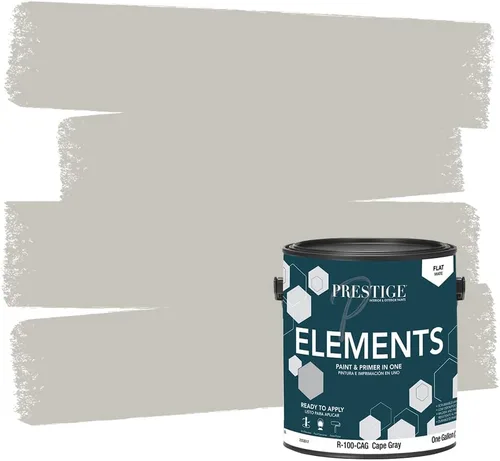 Vista 14 de PRESTIGE Paints Elements - Pintura interior e imprimación en uno, cáscara de huevo, 1 galón, gris cabo