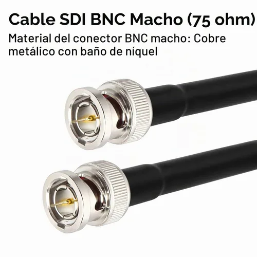 Vista 2 de XRDS -RF Cable SDI de 1 pie, cable de video digital macho BNC 75 ohmios RG59 BNC Cables soporta HD-SDI/3G/6G-SDI/4K/8K (2PCS)
