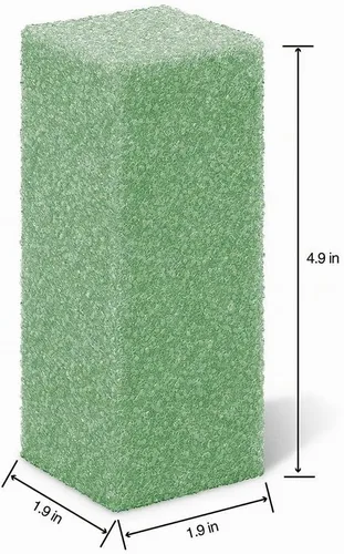 Vista 2 de FloraCraft Bloque FloraFōM de 1.9 pulgadas x 1.9 pulgadas x 4.9 pulgadas, color verde