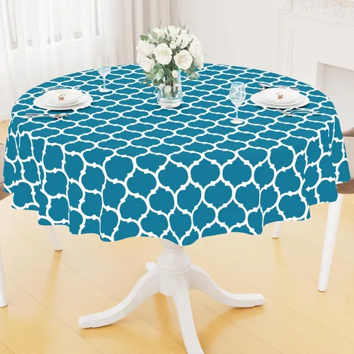 Vista 26 de Smiry - Mantel cuadrado de vinilo impermeable con respaldo de franela para mesas cuadradas, manteles de plástico lavables a prueba de derrames