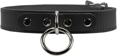 Vista 13 de Atlas I Collar Lambskin Latigo Leather Handmade O-Ring Leather Collar