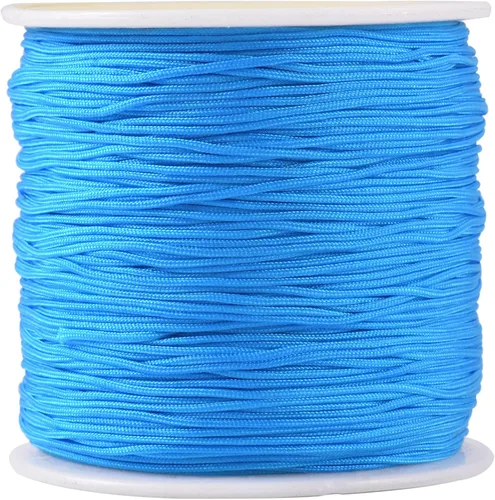Vista 63 de KONMAY 1 rollo de cuerda de nailon de 150 yardas, trenzado de 0.016 in de nailon Shamballa Macramé/cordón de cuentas, cordón de nudo chino, cuerda