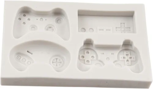 Vista 5 de Controlador de juego Molde de fondant para videojuegos, Gamepad de silicona, chocolate, caramelo, para juego, fiesta, decoración de pasteles