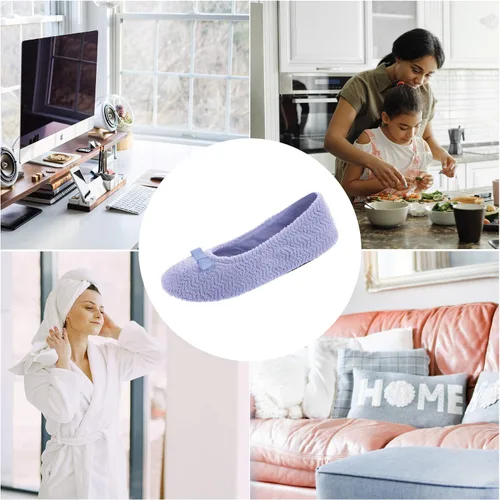 Vista 4 de Isotoner - Pantuflas de microfibra con patrón de chevrón para mujer con suela de ante y absorción de humedad para mayor comodidad