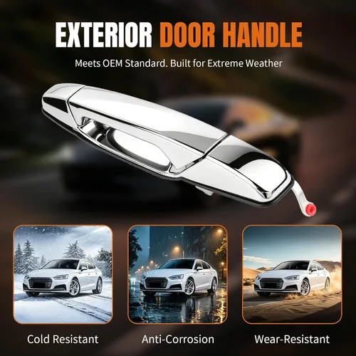 Vista 6 de LCWRGS Manija de puerta exterior trasera izquierda lado conductor reemplazo OE# 15915659 Para 2007-2014 Cadillac Escalade Chevy Avalanche