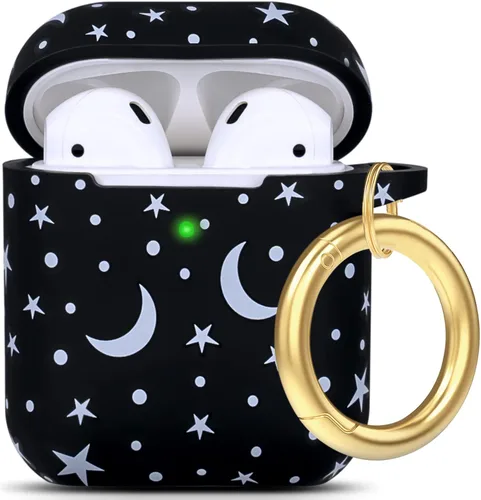 Vista 37 de Compatible con funda AirPods Pro 2019, Gawnock Funda de silicona suave y flexible para funda AirPods Pro para mujeres y niñas con llavero (Caqui)