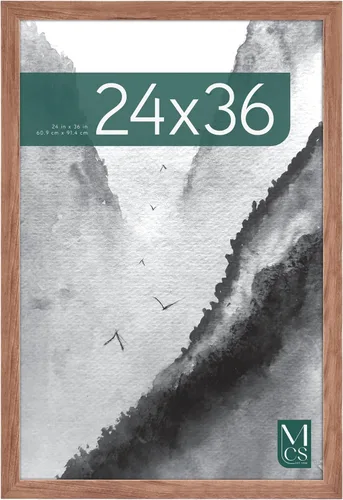 Vista 57 de MCS Marco para póster con estilo de museo, 11 x 17 pulgadas, madera de granero, vertical y horizontal, para colgar en la pared, marco grande