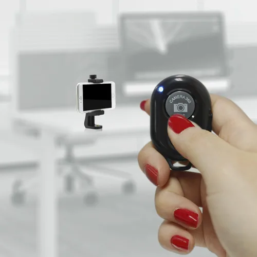Vista 7 de AGG2452 - Adaptador universal de montaje en trípode para teléfono celular, soporte para teléfono inteligente y obturador remoto de fotos, compatible