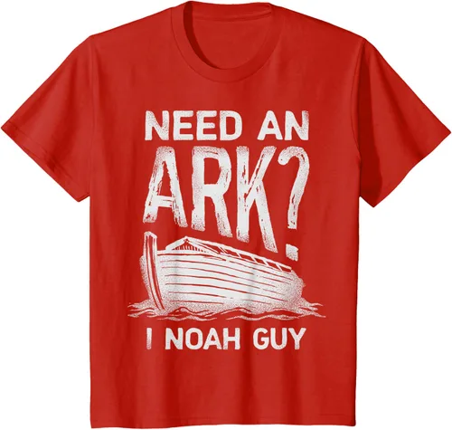 Vista 3 de Need an Ark I Noah Guy Funny Christian Men Women Pun Humour T-Shirt Negro