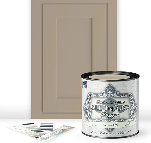 Vista 57 de Pintura TODO EN UNO, Abbey (gris cálido), Muestra de 8oz - Pintura duradera para gabinetes y muebles. Imprimación y capa superior incorporadas,