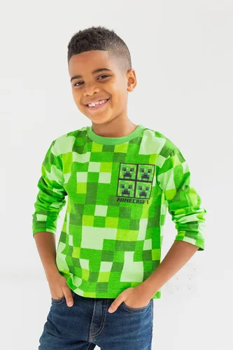 Vista 2 de Minecraft Paquete de 2 camisetas gráficas de manga larga para niños de Mobs