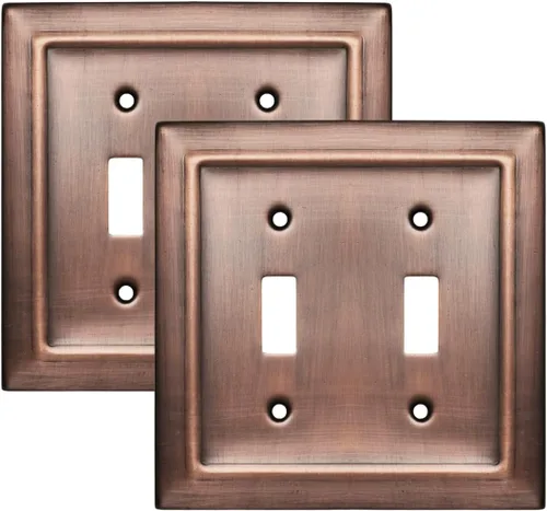 Vista 19 de Monarch Abode Placa de Pared de Interruptor de Palanca de 1 Gang, Placa de Pared de Interruptor Individual de Metal Arquitectónico, Placa Decorativa