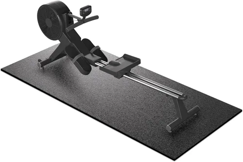 Vista 10 de Tapete para caminadora, 7'x3'/6'x3'/6'x2.5'/5.6'x2'/4'x2', 6mm de grosor, alfombrilla de equipo de ejercicio para gimnasio para piso de madera negro