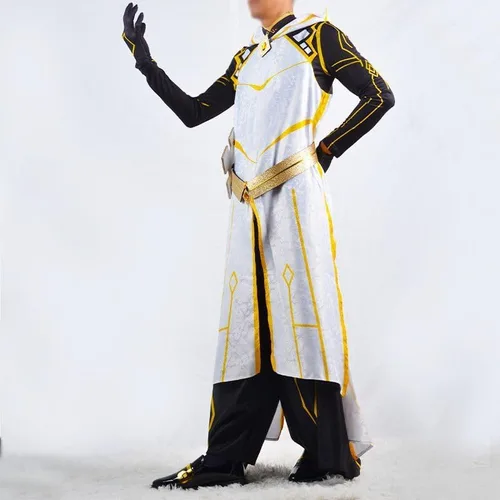 Vista 5 de UPUPCOS ZhongLi Morax Cosplay Juego de disfraz Zhongli Arconte, traje de Halloween Navidad