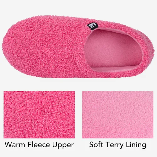 Vista 5 de RockDove - Pantuflas de vellón de estilo cerrado para mujer, ideales para interiores