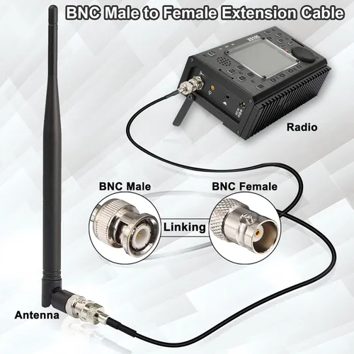 Vista 4 de Cable de puente BNC de 3 pies BNC macho a hembra Extensión coaxial RG174 Línea coaxial de la extensión del CCTV del cable del SDI para las señales