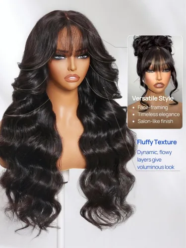 Vista 70 de Beauty Forever Bye Bye Knots - Peluca de cabello humano ondulado sin pegamento, predepilada, 7x5, encaje frontal, cabello humano suelto Peluca