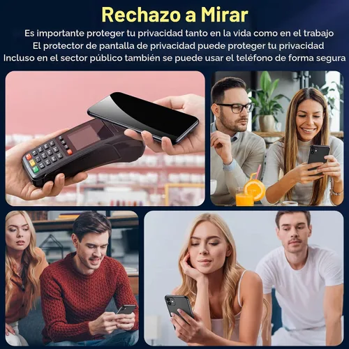 Vista 6 de ImpactStrong Protector de pantalla de privacidad antiespía para iPhone 11 / iPhone XR (6.1 pulgadas), vidrio templado 9H, resistente a roturas
