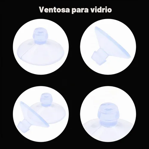 Vista 3 de Paquete de 10 ventosas de PVC transparente de 0.709 in para muebles