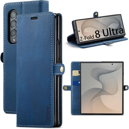 Vista 11 de Funda tipo cartera para Samsung Galaxy Z Fold 3 con soporte para bolígrafo S, color negro
