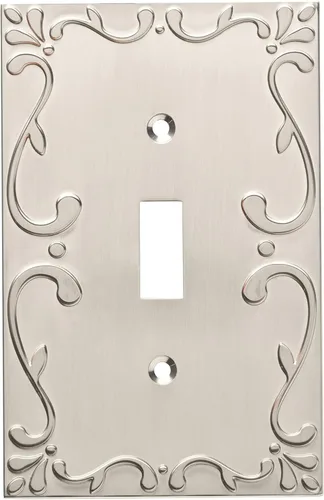 Vista 5 de Franklin Brass, carcasa/placa para interruptor de luz clásico con diseño de lazo, Plateado, W35070V-SN-C