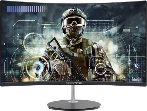 Vista 9 de Sceptre - Monitor curvo de 24 pulgadas, 75Hz, LED, para videojuegos, Full HD, 1080P, HDMI, VGA, con altavoces, montaje de pared VESA listo