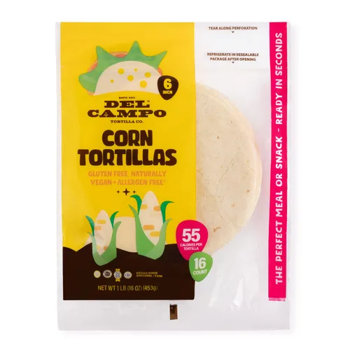 Vista 8 de Del Campo Tortillas de maíz suaves, Bolsa redonda de 6 in, 1 lb lb. Auténtica comida mexicana de maíz 100 % natural, sin gluten Opciones