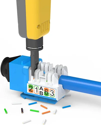 Vista 6 de Kit de herramientas de red Gaobige, kit de herramienta de engaste RJ45 Engaste a través de Crimpador Cat6 Cat5 Cat5e Herramienta de crimpado