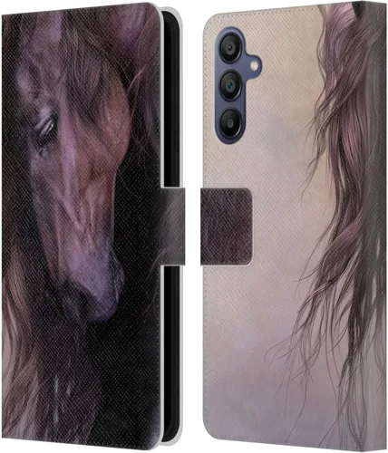 Vista 226 de Head Case Designs Officially Licensed Laurie Prindle A Morgan Christmas Western Stallion Leather Wallet Case Compatible with Samsung Galaxy A07 4G