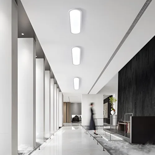 Vista 3 de Ganeed Lámpara de techo LED de 27.6 pulgadas, lámparas de techo lineales de alto brillo, blanco frío de 6000 K, luminaria moderna ultra fina