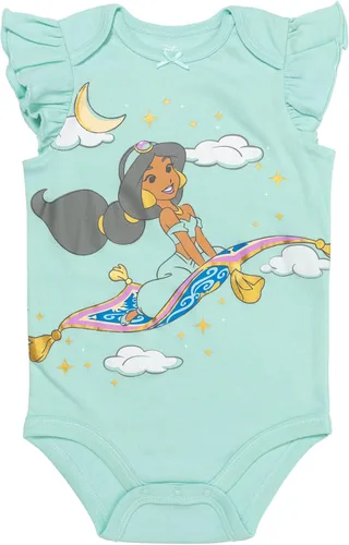 Vista 4 de Disney Princess Cinderella Belle Aurora Ariel Paquete de 5 mamelucos Diadema