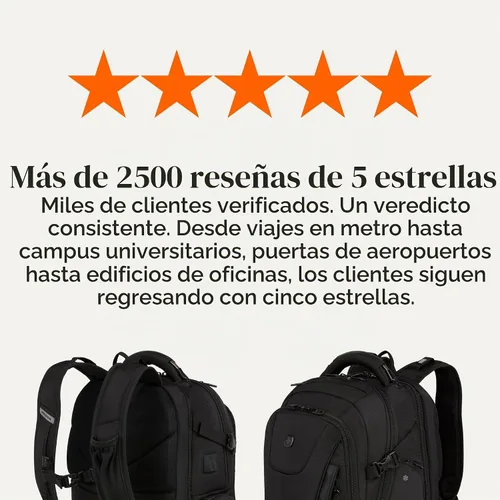 Vista 8 de SwissGear 5358 USB ScanSmart Mochila para Portátil de 16", Negro, Grande