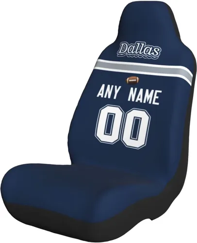Vista 26 de Fundas de asiento de coche de fútbol personalizadas, accesorios personalizados para automóvil, regalos de Arizona con nombre y número, funda