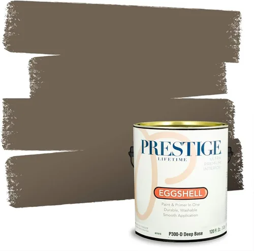 Vista 2 de PRESTIGE Pinturas Pintura Exterior e Imprimación en Uno, 1 Galón, Mate, Combinación Comparable de Sherwin Williams* Black Magic* SW6991-PCM