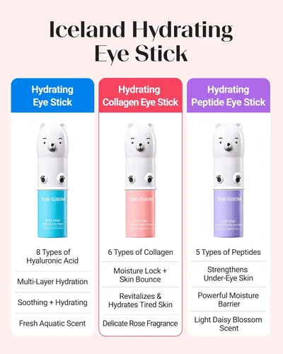 Vista 8 de THESAEM Iceland Hydrating Collagen Eye Stick 0.38 oz – Bálsamo de ojos hidratante antiarrugas para piel flácida – Tratamiento debajo de los ojos