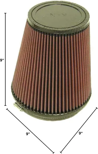 Vista 9 de K&N Filtro de aire universal con abrazadera: Alto rendimiento, Premium, lavable, Reemplazo del filtro del motor: Diámetro de la brida: 6 pulgadas