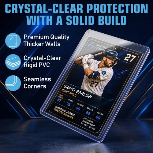 Vista 3 de Premium Seamless 20PT - 360PT Thick Top Loaders for Cards Top Loader Card Holder, Baseball Card Sleeves Hard Plastic, Hard Trading Cards Sleeves