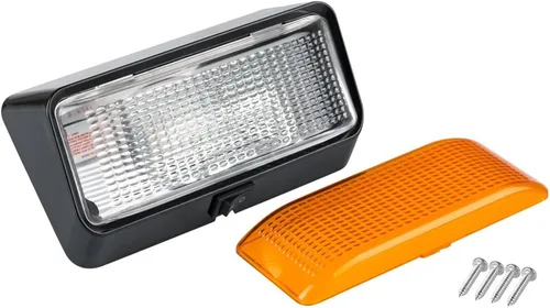 Vista 12 de Lumitronics Luz LED RV de 12 V para porche, lentes transparentes y ámbar Negro Base