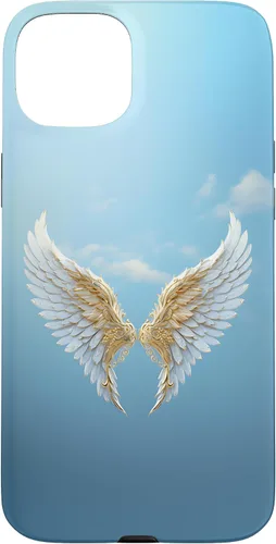 Vista 8 de Funda para iPhone 13 Heavenly Golden Angel Wings