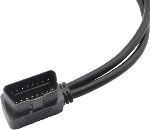 Vista 3 de iKKEGOL Universal OBD2 OBD II 16 Pin Splitter Y Cable abierto, J1962 1 macho a 2 hembra conector con soporte de montaje bajo salpicadero 19.7 in/20