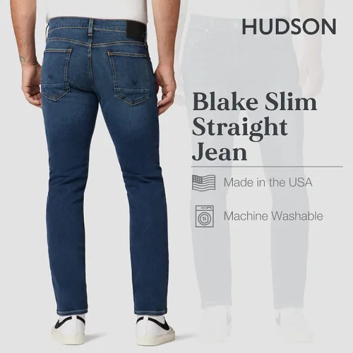 Vista 3 de HUDSON Men's Blake Slim Straight Jean Rp