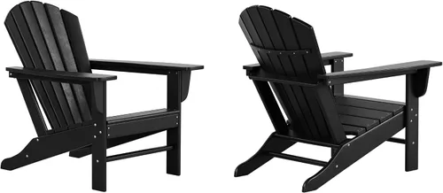 Vista 25 de WestinTrends Dylan - Silla Adirondack para exteriores (juego de 2), color blanco