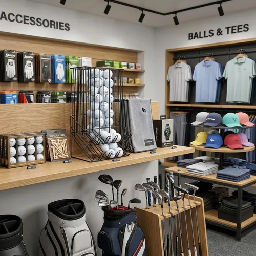 Vista 3 de MyGift Golf Ball Basket Holder - Matte Black Metal Wire Golf Ball Dispenser and Countertop Display Rack