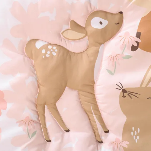 Vista 7 de El juego de ropa de cama de 3 piezas The Peanutshell para cuna de bebé para niñas - Decoración de cama de recién nacida, bebé y niña con sábana
