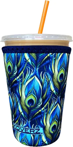 Vista 40 de Funda Koverz para café helado, funda aislante de neopreno para taza, se ajusta a una taza de café de 32 Oz., lavable y reutilizable, accesorios